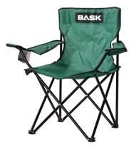 Cadeira Portátil Dobrável Com Porta Copos Apoio de Costas e Bolsa de Transporte Para Camping e Pesca Bask
