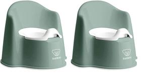 Cadeira Potty BabyBjörn Verde Escuro/Branco - Pacote com 2 Cadeira Potty BabyBjörn Verde Escuro/Branco - Pacote com 2