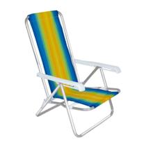 Cadeira Praia E Piscina Reclinável 4 Posições Mor Alumínio