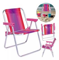 Cadeira Praia Infantil Mor Alumínio Até 30kg Piscina Campo C