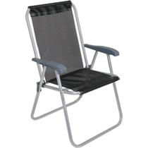 Cadeira Praia Relax Comfort Alumínio Preta Bel Cadeira Praia Relax Comfort Alumínio Preta Bel