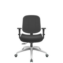 Cadeira premium diretor relax plax base alumínio com costura braço 3d/1d