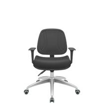 Cadeira premium executiva backplax plus base alumínio com costura braço 3d/1d Cadeira premium executiva backplax plus base alumínio com costura braço 3d/1d