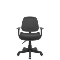 Cadeira premium executiva backplax plus base standard secretária com costura braço regulável pp