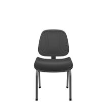 Cadeira premium executiva fixa 4 pés com costura sem braço Cadeira premium executiva fixa 4 pés com costura sem braço