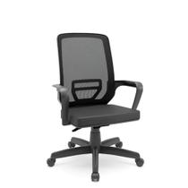 Cadeira Presidente Adrix Vinil Preto Relax system Com Apoio De Cabeça Plaxmetal