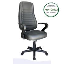 Cadeira Presidente ALTA - BRAÇO "7" - COR PRETA - MARTIFLEX - 30103