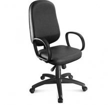 Cadeira Presidente BAIXA LISA (BRAÇO CORSA) COR PRETA MARTIFLEX