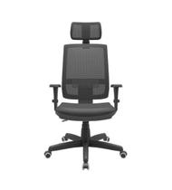 Cadeira Presidente Brizza Back 3D Sintetico Apoio Plaxmetal Cadeira Presidente Brizza Back 3D Sintetico Apoio Plaxmetal