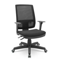 Cadeira Presidente Brizza Poliester Preto Backplax - Plaxmetal Cadeira Presidente Brizza Poliester Preto Backplax - Plaxmetal