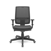 Cadeira presidente brizza tela autocompensador slider pt preta - Plaxmetal