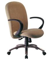 Cadeira Presidente com Braços Linha Lombar Marrom - Design Office