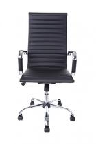 Cadeira Presidente Eames Relax Cromada Preta
