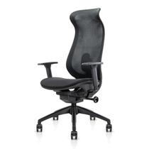 Cadeira Presidente Ergonômica Arko Preta com Assento Confortável para Escritório e Home Office