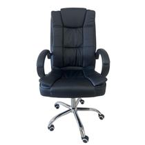Cadeira Presidente Escritório Executiva Premium material sintético Ergonômica Relax Preta