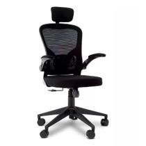 Cadeira Presidente Escritório Giratória Apoio De Cabeça Fox Office Preta 46A Cadeira Presidente Escritório Giratória Apoio De Cabeça Fox Office Preta 46A