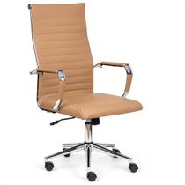 Cadeira Presidente Escritório Giratória P305 Prime.Office Estilo Charles Eames Esteirinha Couro PU Sistema Relax Rodízio Silicone Regulagem Altura