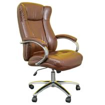 Cadeira Presidente Estofada Boss Marrom B.Hoff Mobile