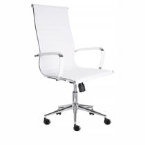 Cadeira Presidente Giratória Esteirinha Charles Eames Branca Cadeira Presidente Giratória Esteirinha Charles Eames Branca