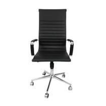 Cadeira Presidente Giratória Esteirinha Charles Eames Preta - Best Chair