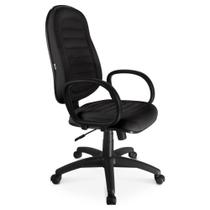 Cadeira Presidente Giratória Martiflex Tescaro TES0232PT95PTCOPT Revestimento Sintético Preto