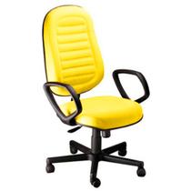 Cadeira Presidente Gomada com Braços Linha Blenda Amarelo Cadeira Presidente Gomada com Braços Linha Blenda Amarelo