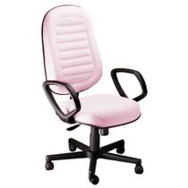 Cadeira Presidente Gomada Com Braços Linha Blenda Rosa