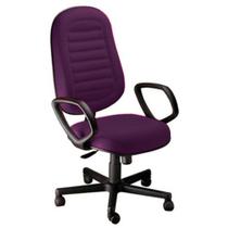Cadeira Presidente Gomada com Braços Linha Blenda Roxo Cadeira Presidente Gomada com Braços Linha Blenda Roxo