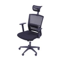 Cadeira Presidente New Ergon com Apoio de Cabeça Relax BR 1D OR-3317 Preta Cadeira Presidente New Ergon com Apoio de Cabeça Relax BR 1D OR-3317 Preta