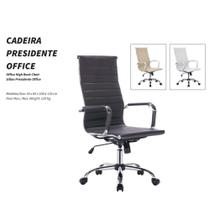 Cadeira Presidente Office Com Estofado De material sintético Giratória Até 120Kg