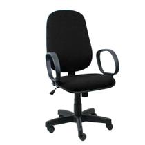 Cadeira Presidente Operativa Com Braço Tecido Preto - ULTRA Móveis - Ultra Móveis Corporativo