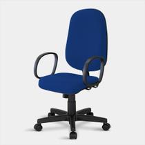 Cadeira Presidente Tecido Giratória Relax 5033 C/br 0097 Azul