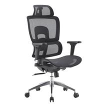 Cadeira Presidente Tribeca Preta Base Cromada - Fratini - Plaxmetal Cadeira Presidente Tribeca Preta Base Cromada - Fratini - Plaxmetal