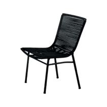 Cadeira Prime em Aluminio e Corda Nautica Preto Cadeira Prime em Aluminio e Corda Nautica Preto