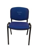 cadeira prisma iso desmontável estofado enpilhaveu para recepção igreja recepção escritório cor azul
