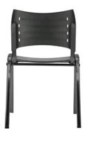 Cadeira prisma iso desmontável fixa preta pra recepçao sala de espera preto - Sintonia Flex