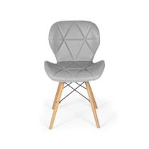 Cadeira Prizi Eames Acolchoada E45 Cinza