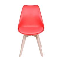 Cadeira Prizi Wood E75-Vermelha.