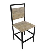 Cadeira pro.mount em estrutura metálica e madeira