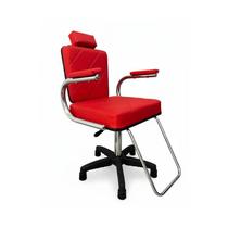 Cadeira Profissional para Cabeleireiro e Barbeiro Iniciante Pistão Gás Suporta até 130 kg Encosto Fixo com Regulagem Altura Barbearia Salão deBeleza