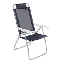 Cadeira Prosa Aluminio 4 Posicoes Sannet Cinza Bel