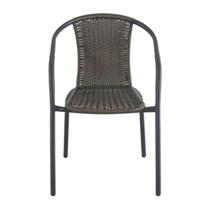 Cadeira Ratan Preto e Marrom Just Home Collection