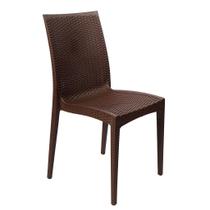 Cadeira Rattan Polipropileno Mesa Jantar Cozinha Varanda Jardim Piscina Escritório