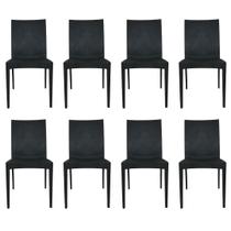 Cadeira Rattan Preta - kit com 8