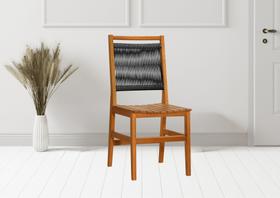 Cadeira rebeca madeira macica encosto em corda nautica Cadeira rebeca madeira macica encosto em corda nautica