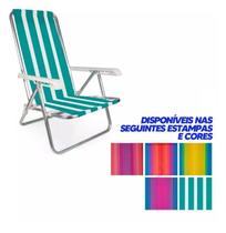 Cadeira Reclinavel Aluminio 4 Posições Cor Sortida Resistent Cadeira Reclinavel Aluminio 4 Posições Cor Sortida Resistent