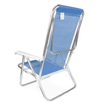 Cadeira Reclinável Alumínio 8 Posições Sannet Azul Mor 002267