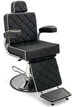 Cadeira Reclinável Barbeiro E Salão Hidráulico Redondo Cor Preto com Branco Cadeira Reclinável Barbeiro E Salão Hidráulico Redondo Cor Preto com Branco