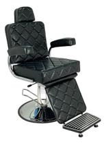 Cadeira Reclinável Barbeiro E Salão Hidráulico Redondo Cor Preto Croco