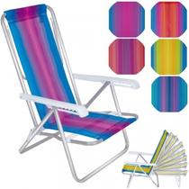Cadeira Reclinável De Praia Piscina 8 Posições Cores Sortidas Mor
